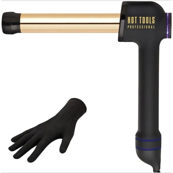 New Hot Tools Professional CURLBAR - 24K Gold Even Heat Hair Curling Stylist
